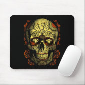 Halloween Full Moon Mojo Sugar Skull Mousepad (Mit Mouse)