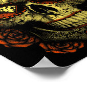 Halloween Full Moon Mojo Sugar Skull Poster (Ecke)