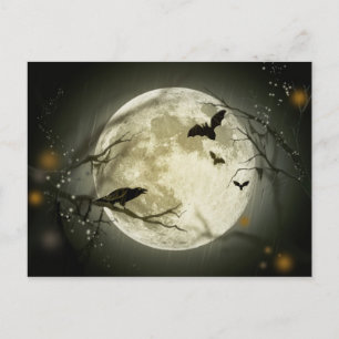 Halloween Full Moon Postkarte