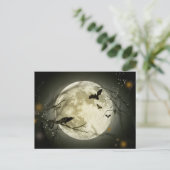 Halloween Full Moon Postkarte (Stehend Vorderseite)