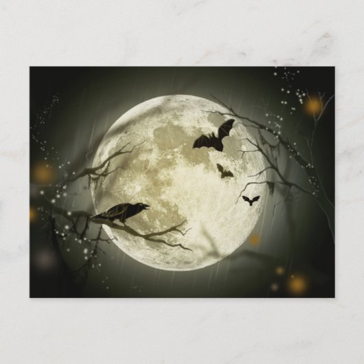 Halloween Full Moon Postkarte (Vorderseite)