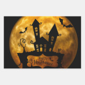 Halloween Full Moon Witz Spooky House Geschenkpapier Set (Vorderseite 3)