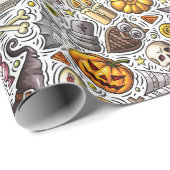 Halloween Fun Geschenkpapier (Rolleneckpunkt)