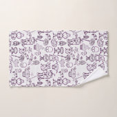 Halloween Fun Lila Badhandtuch Set (Handtuch)