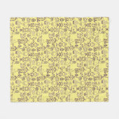 Halloween Fun Lila Fleecedecke (Vorderseite (Horizontal))