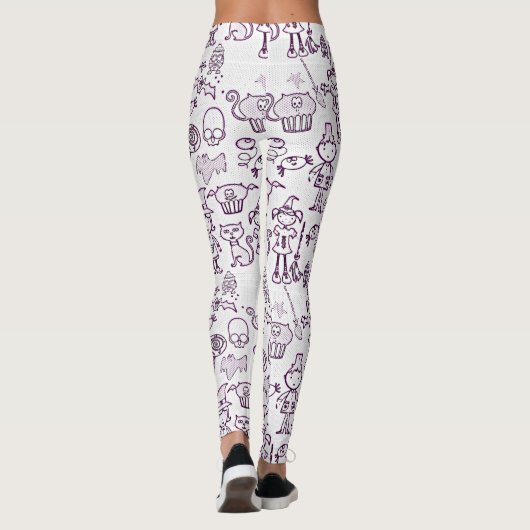 Halloween Fun Lila Leggings (Rückseite)