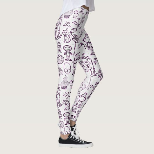 Halloween Fun Lila Leggings (Rechts)