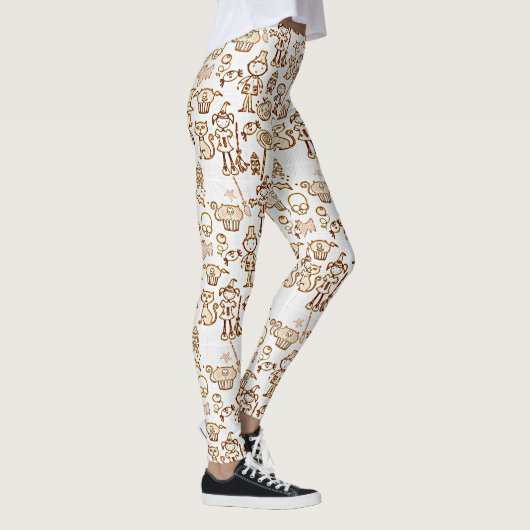 Halloween Fun Orange Leggings (Rechts)