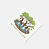 Halloween-Fun-Sumpf voller Geister Serviette (Ecke)