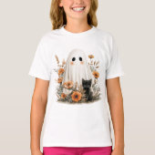 Halloween Fun T - Shirt - Niedliches Geist & Kitti (Vorderseite)