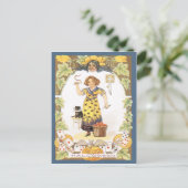 Halloween Fun Vintage Postkarte (Stehend Vorderseite)