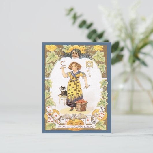 Halloween Fun Vintage Postkarte (Stehend Vorderseite)