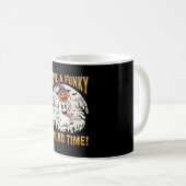 Halloween Funky Kürbis Zeit Geist Kürbis Kaffeetasse (VorderseiteRechts)