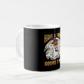 Halloween Funky Kürbis Zeit Geist Kürbis Kaffeetasse (Vorderseite Links)