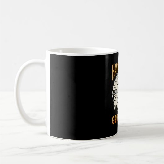 Halloween Funky Kürbis Zeit Geist Kürbis Kaffeetasse (Links)