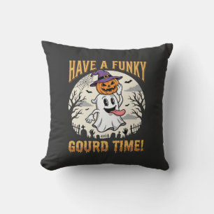 Halloween Funky Kürbis Zeit Geist Kürbis Kissen