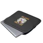 Halloween Funky Kürbis Zeit Geist Kürbis Laptopschutzhülle (Vorne Knopf)