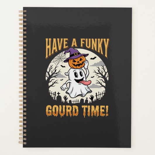 Halloween Funky Kürbis Zeit Geist Kürbis Planer (Vorderseite)