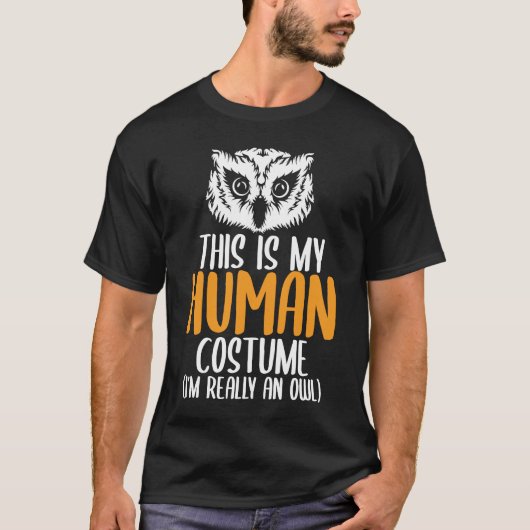 Halloween Funny Adult Kid Owl Apparel Jugend Mensc T-Shirt (Vorderseite)