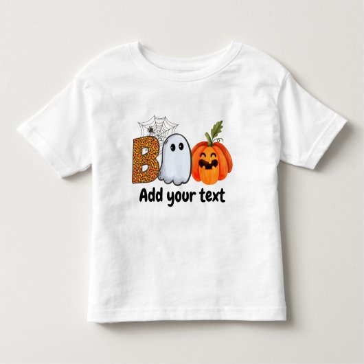 Halloween Funny Boo Personalisiert Kleinkind T-shirt (Vorderseite)