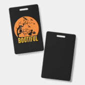 Halloween Funny Bootiful Birthday Ausweis (Vorder- & Rückseite)