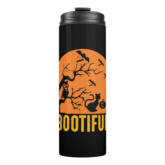 Halloween Funny Bootiful Birthday Thermosbecher (Vorderseite)