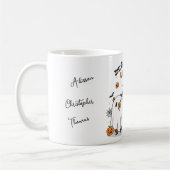 Halloween Funny Cappy Crew Design mit Ihren Namen Kaffeetasse (Links)