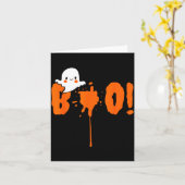 Halloween Funny Cute Ghost Boo! Design Gift Karte (Gelbe Blume)