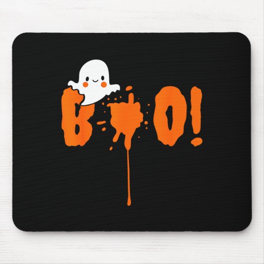 Halloween Funny Cute Ghost Boo! Design Gift Mousepad (Vorne)