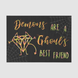 Halloween Funny Demons sind Ghouls bester Freund Seidenpapier