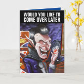 HALLOWEEN FUNNY DRACULA GREETCARDS KARTE (Gelbe Blume)