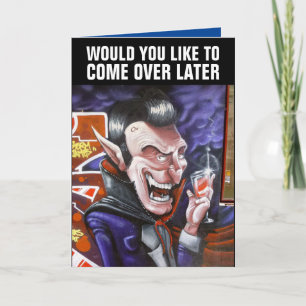 HALLOWEEN FUNNY DRACULA GREETCARDS KARTE