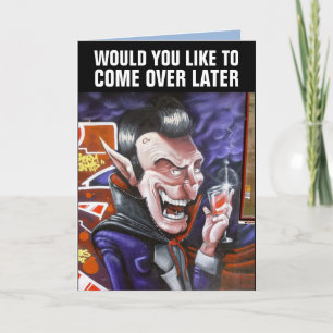 HALLOWEEN FUNNY DRACULA GREETCARDS KARTE