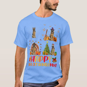 Halloween Funny German Shepherd Dog Hall T-Shirt