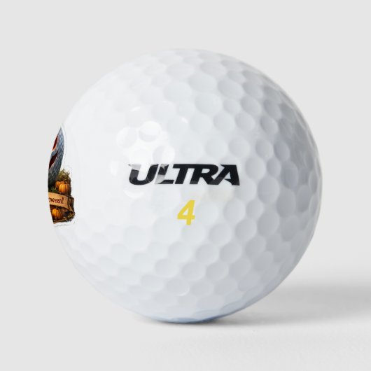 halloween funny golf ball (Logo)