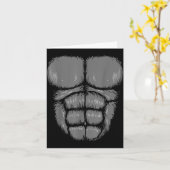 Halloween Funny Gorilla Monkey Belly Chest Costume Karte (Gelbe Blume)