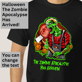 Halloween Funny Green Zombie Apokalypse auf Black T-Shirt