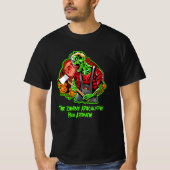 Halloween Funny Green Zombie Apokalypse auf Black T-Shirt (Vorderseite)
