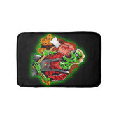 Halloween Funny Green Zombie Badematte (Vorderseite)