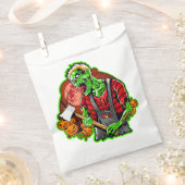 Halloween Funny Green Zombie Geschenktütchen (Ausgeschnitten)
