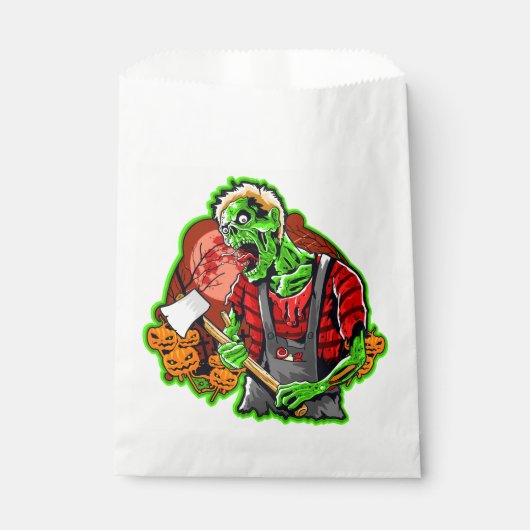 Halloween Funny Green Zombie Geschenktütchen (Vorderseite)