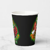 Halloween Funny Green Zombie Pappbecher (Links)