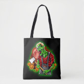 Halloween Funny Green Zombie Tasche (Vorderseite)
