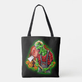 Halloween Funny Green Zombie Tasche (Rückseite)