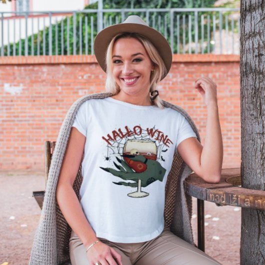 HALLOWEEN FUNNY HALLO-WINE-WEINLOVER T-Shirt