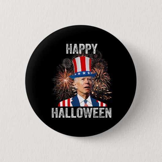 Halloween Funny Happy 4. Juli Anti Joe Biden Button (Vorderseite)