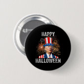 Halloween Funny Happy 4. Juli Anti Joe Biden Button (Vorne & Hinten)