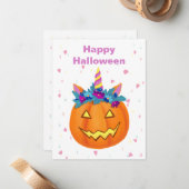 Halloween Funny Kürbislaterne Pumpkin Note Card Mitteilungskarte (Vorderseite/Rückseite Beispiel)
