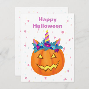 Halloween Funny Kürbislaterne Pumpkin Note Card Mitteilungskarte