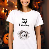 Halloween Funny Peeking Ghost Baby Ankündigung T-Shirt